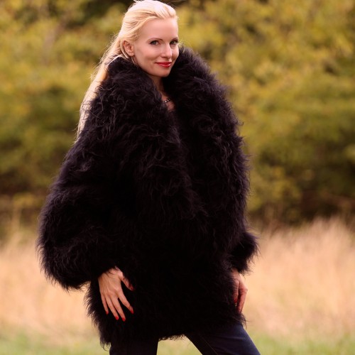 Abito maglione mohair nero
