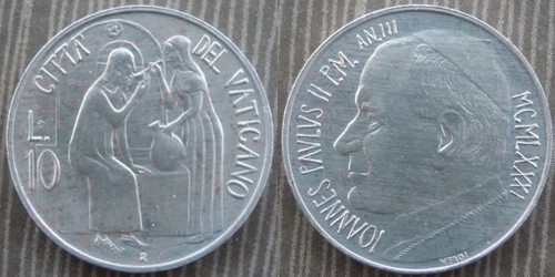 Vatican city 10 lire 1981 - vatican,