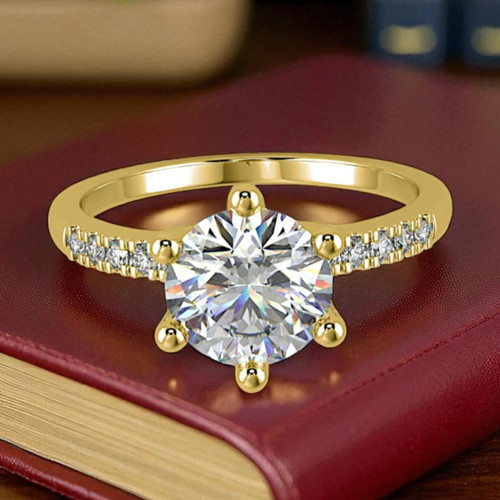Anello fidanzamento oro - di, in