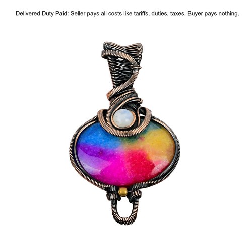 Ciondolo ovale arcobaleno