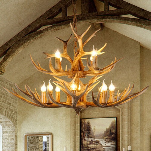 Lampadario vintage ramo antler - lampadario,