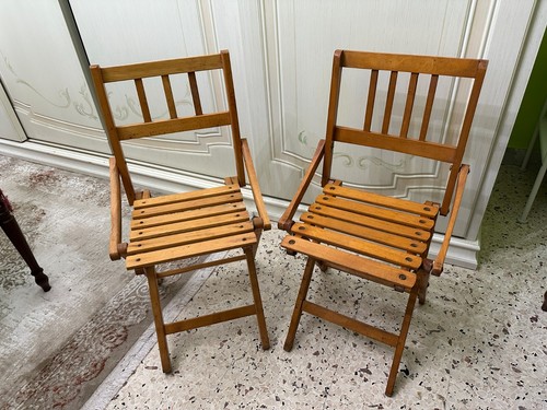Set sedie vintage pieghevoli - set,