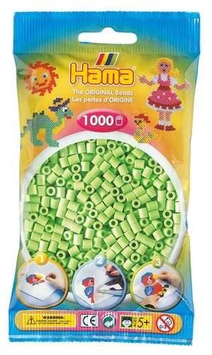 Hama beads pastel green - -,