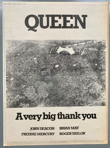 Queen 1976 originale poster - queen,