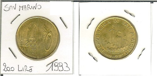 San marino 200 lire 1993 - san,