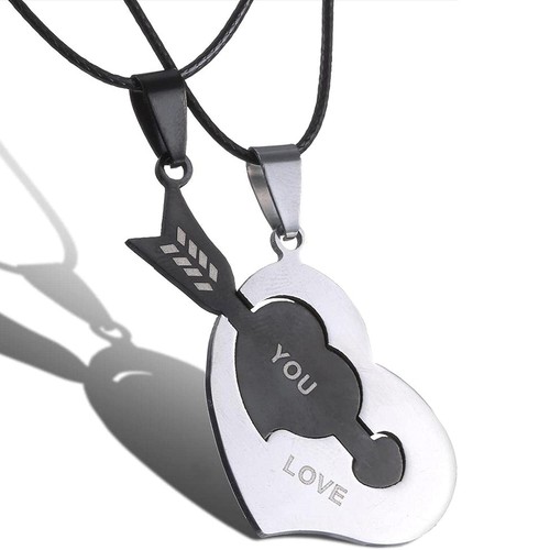 Collana doppio ciondolo love - doppio,