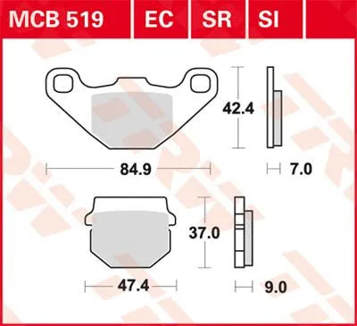 Trw mcb519ec pastiglie freno - trw,