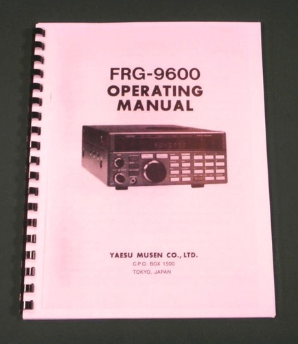 Yaesu frg 9600 manuale - yaesu, frg-9600