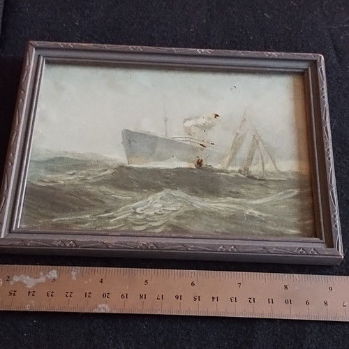 Quadro paesaggio marino - , nave