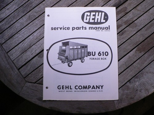 Gehl bu610 forage box - bu610, servizio