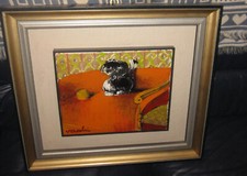 Sergio Vacchi  Doc e la palla - olio su tela  Provenienza e autentica  No Sughi