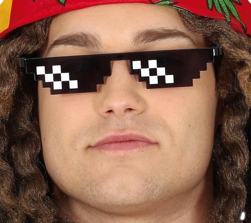 Occhiali pixelati meme thug - meme,