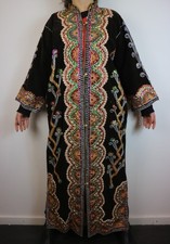 VESTITO ARABO ETNICO MARRONE VELLUTO PAILLETTES USATO DONNA