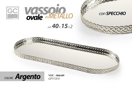 Vassoio ovale metallo fondo - ovale,