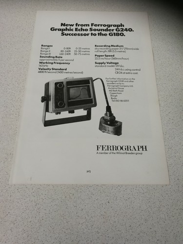1973 ferrograph echo sounder - echo,