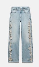 ZARA - JEANS STRAPPATI A VITA
