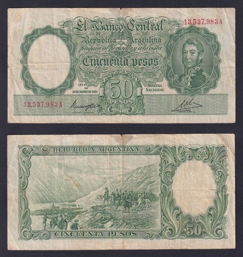 Banconota argentina pesos - banconota, 50
