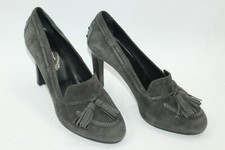 Scarpe donna Tod's taglia 37 Europa 6,5 grigio camoscio pelle S8632