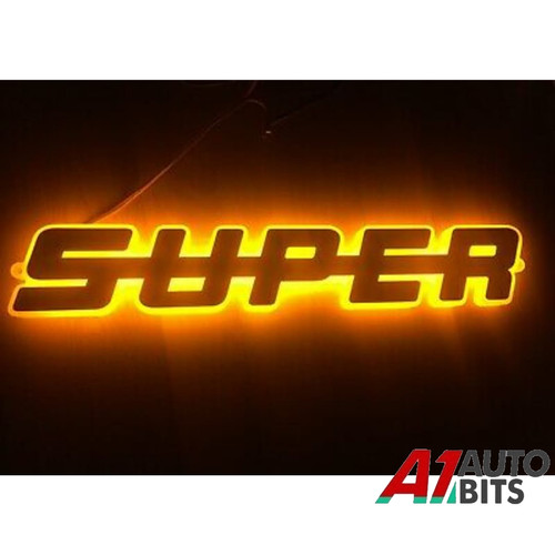 Insegna led gialla super - super, 3d