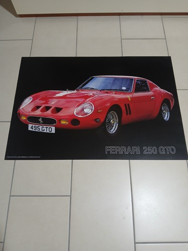 Poster vintage 80s ferrari 250 - 80s,
