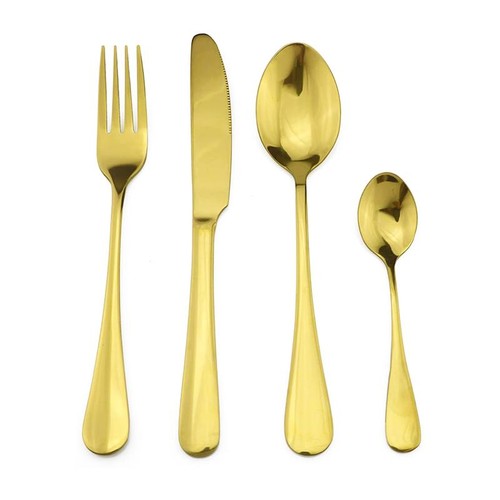 Set posate pezzi oro lucido - pezzi,