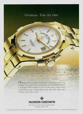 Vacheron Constantin Overseas 1997 Vintage Pubblicità Pubblicità Yellowed ads
