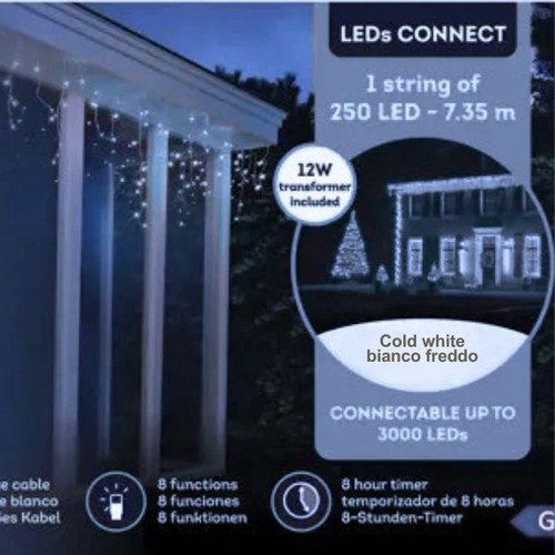 Tenda luci natale 250 led - di,