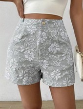 Short Donna Grigio Jacquard