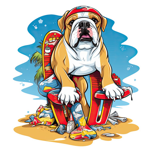 Adesivi auto bulldog inglese - adesivi,