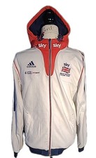 VINTAGE GREAT BRITAIN SKY CYCLING TEAM ADIDAS ROSSO BIANCO BLU USATO BUONO.