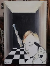 Quadro olio René Magritte