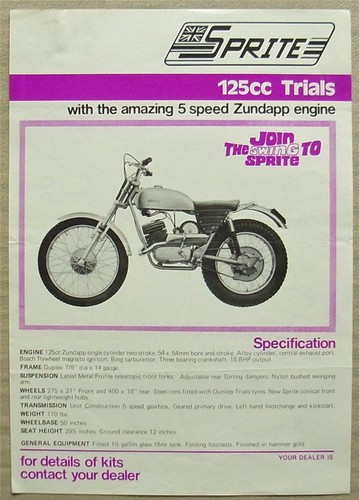 Sprite 125cc trials moto - sprite,