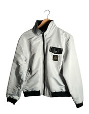 Giacca Bomber RefrigiWear x Cruz Uomo Grigio L Argento Abbigliamento da Lavoro Full Zip Made USA