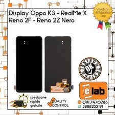 DISPLAY LCD TOUCH SCREEN OPPO RENO 2Z VETRO SCHERMO OLED NERO CPH1945 CPH1951