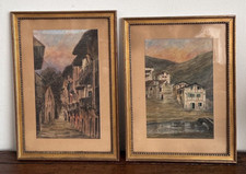 Coppia acquarelli con cornice