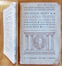 Swift - GULLIVER'S TRAVELS - Coll. Scolastica - Ed. Sansoni, 1928 ill. RACKHAM*