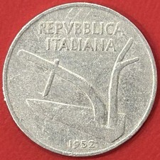 Moneta 10 Lire 1952 "Spighe"
