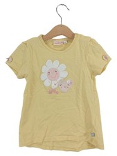 T-shirt Liegelind bambina taglia 92 gialla manica corta cotone applicazione