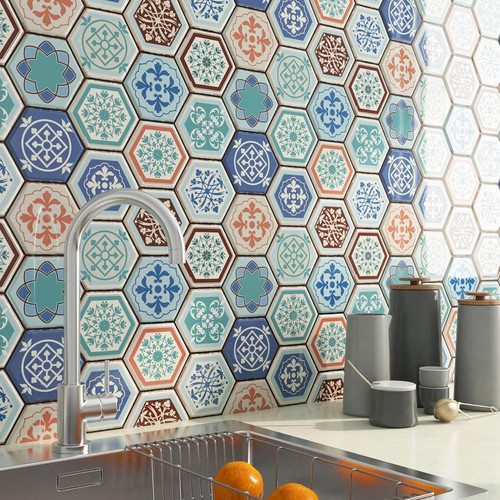 Piastrelle muro adesive cucina - adesive,