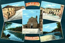 Pavia Cassolnovo vedutine saluti da F. Grande  spedita