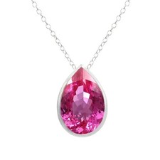 Ciondolo zaffiro rosa naturale