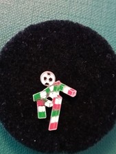 Calcio Distintivo Vintage Spilla Football Argento 925 Coppa Del Mondo Italia '90