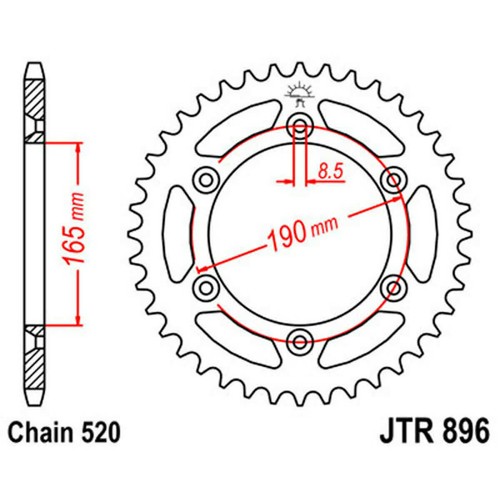 Jtr896 corona 52 denti - 52,