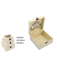 Set 3 Pz Scatole Legno