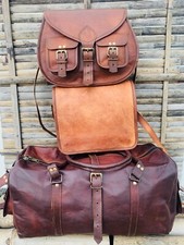 Borsone Holdall vintage in pelle borse sportive weekend viaggio famiglia set ...