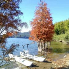 Bicicletta d'acqua pontone catamarano pagaia pedale barca idro wayak acqua sport bicicletta