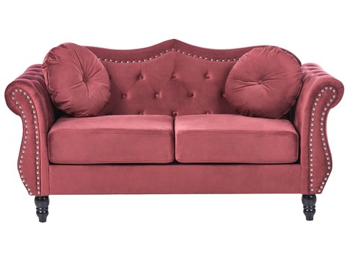 Divano velluto rosso 2 - divano,