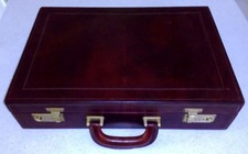 Valigetta 24 ore rigida in vera pelle con doppia combinazione di chiusura All'in