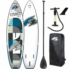 F2 Inflatable Stereo 10'0'' SUP ISUP Gonfiabile Stand Up Paddle Board Grigio Blu