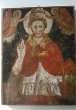 Quadro decoupage legno papa celestino v